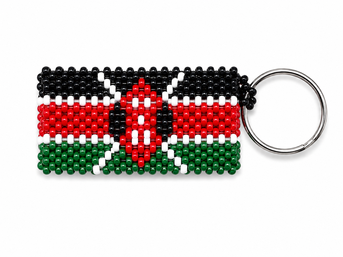 Kenyan Handmade Beaded Keychain