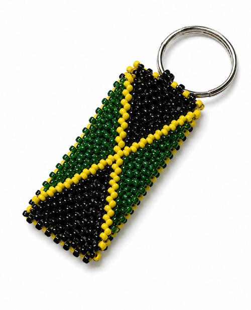 Jamaican Handmade Beaded Keychain